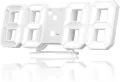 Aubess 3D LED Digital Clock, Snooze, Temperature Display, Bedroom/Desk Clock. 