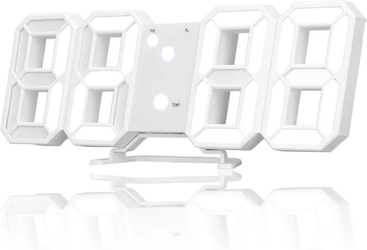 Aubess 3D LED Digital Clock, Snooze, Temperature Display, Bedroom/Desk Clock
