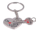 2pcs Fashion Love Heart Key Ring Keyfob Couples Romantic Keychain Lover Gift. 