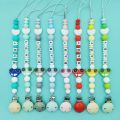 【New】 Produced By Baby Family Personalized Name Handmade Silicone Pacifier Chains Eco-Friendly Pacifier Clips Holder Chain Kawaii. 