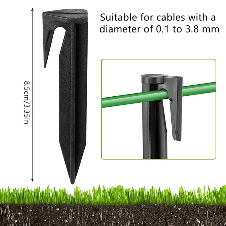 20Pcs Garden Lawn Mower Peg Environment-friendly Plastic Ground Pegs For Robotic Lawnmower Boundary Cable Accessories Netiie