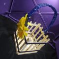 Basket made by ice cream stick. 