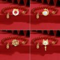 2024 Chinese Year of the ragon rats for Women Luy ed eaded Animal andmade rats Friendship lessing Jewelry ifts. 
