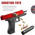 Glock gun Soft Bullet Toy Gun Shell Ejection Foam Darts Blaster gun Manual Airsoft Gun With Silencer For Kid Adult. 