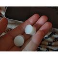 2 piece Hard Silicone Earrings Plugs Ear Gauges Unisex Luminous Black White 3-25mm. 