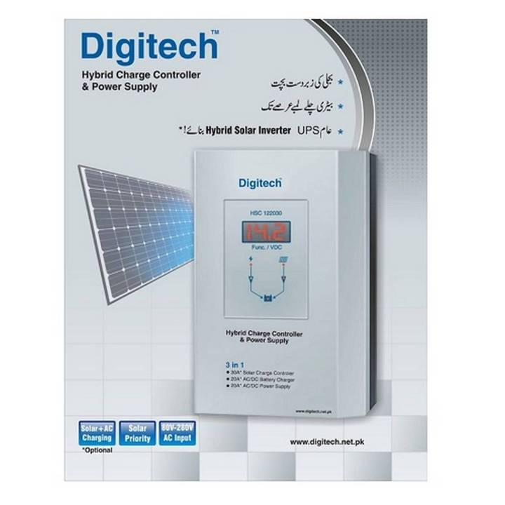 Digitech 3 in 1 Hybrid charge controller & Power supply Device Can Change Simple UPS In Hybrid Solar Inverter