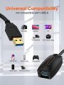 3.0 USB Extension Cable Type A Male To Female Extender  Cable For Smart TV PS4 Xbox SSD  US3.0 Data Sync Wire Cord (3Meters). 