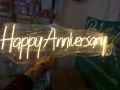 Customized NEON Sign plate - Name Plate - 4 Letters Alphabets. 