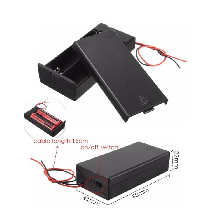 2×18650 7.4V Battery Holder with ON/OFF Switch | Daraz.pk