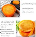 PACK OF 6 Silicone Baking Cups Reusable Muffin Liners Non-Stick Cup Cake Molds Set Cupcake Silicone Liner Standard Size Silicone Cupcake Holder Reusable Cupcake Liners Bpa Free. 