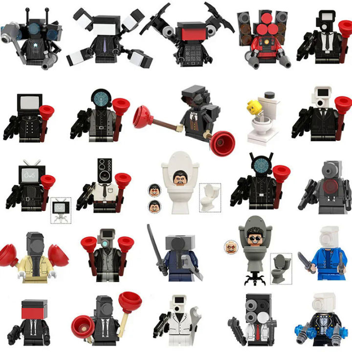 Mini Skibidi Toilet Blocks Toy Anime Game Action Figures Building Bricks Toys Gift Buy 2piece get 20% OFF Dislikelike