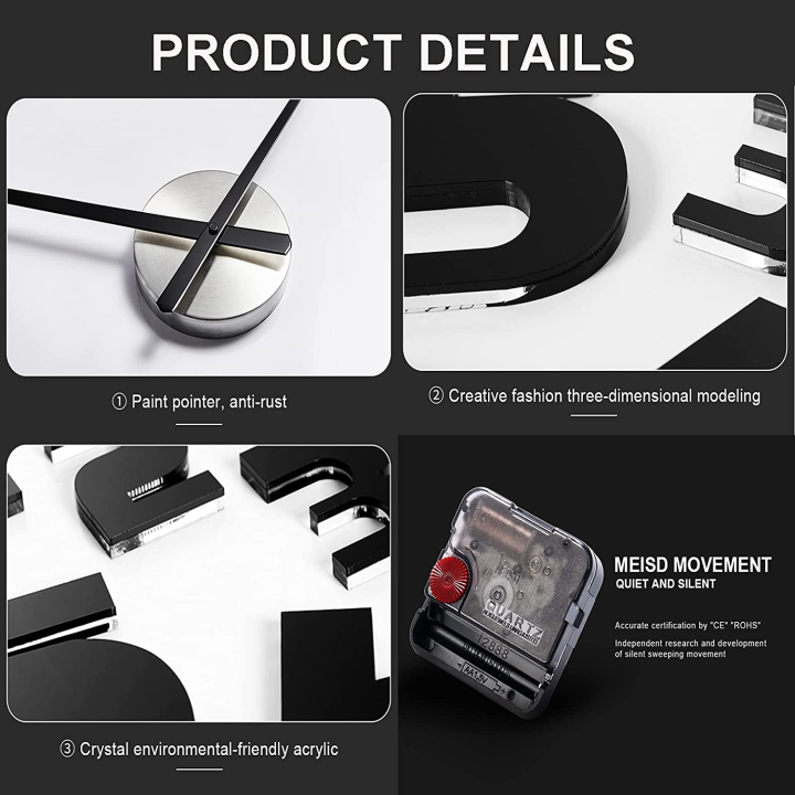 Creative%20Clock%20DIY%20Clock%20Wooden%20Wall%20Clock%20Living%20Room%20Home%20Fashion%20Mute%20Acrylic%20Art%20Decoration%20Wall%20Clock%20Wall%20Clock%20-%20Image%204