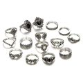 Set of 12Pcs Antique Gold and Silver rings #FAVORITE of every girls in different sizes mid and full finger rings. 