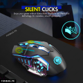 PRO Gaming Mouse RGB with 3200dpi - Breathing LED USB Wireless Optical Computer Mouse with 6 Buttons & Braided Wire including Side Buttons - Mouse with FREE Mouse Pad for laptop, PC, Gaming & Office Use by FunBug. 