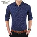Men Long Sleeve Shirt Men's Polka Dot Casual Shirt. 