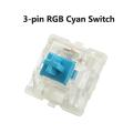 For Cherry MX Mechanical Keyboard Switch Black Red Brown Cyan Green Cream Speed Axis Switch 3Pin RGB For Cherry Switch. 