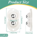 12Pcs Mini Self Adhesive Swivel Caster Wheels Casters Double Bead Universal Wheel for Furniture Box Mini Roller (White). 