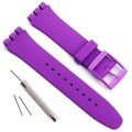 Watch Accessories for Swatch Soft Silicone Strap Buckle 17mm19mm Rubber Band Men's and Women's Sports Bracelet. 