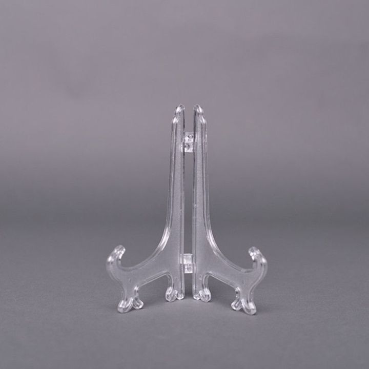 Black And Transparent Plastic Photo Display Stand/Portable Picture Frame Easel Holder/Plate Bracket/Dish Rack Home Decor