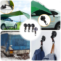 4 PCS 360° Rotating Camping Suction Hooks Car Suction Cups Anchor With D Ring For Awning-Green. 