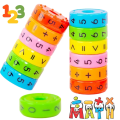Magnetic Educational Plastic Toy For Children, 6 Pcs Magnetic Math Assembling Puzzle, Educational Block Calculate Game For Kids. 