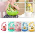 Baby Feeding Bib Waterproof Baby Bib With Catcher Plastic Bibs Eating Meal Pocket Detachable. 