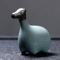 Animal Miniature Glazed Polished Cute Ceramic Animal Figurine. 