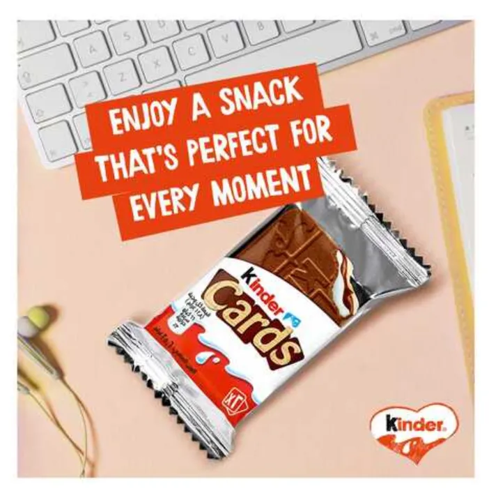 Kinder%20Cards%20Wafer%20Biscuits%20With%20Creamy%20Milk%20Chocolate%20And%20Cocoa%20Filling%2025.6g%20Pack%20of%205%20-%20Image%203