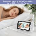 Hubble Connected Nursery View Premium Twin Cameras Video Baby Monitor with 5 Inch Screen, Infrared Night Vision, Split Screen, Digital Zoom and Room Temperature Sensor Baby Monitor Camera. 