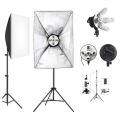 Complete Studio Lighting Solution: Combo Pack of 5 holder Softbox Continuous Light Studio Kit - Ideal for Video and Photography, 50x70 CM with Stand and 5 Holder Softbox Lights". 