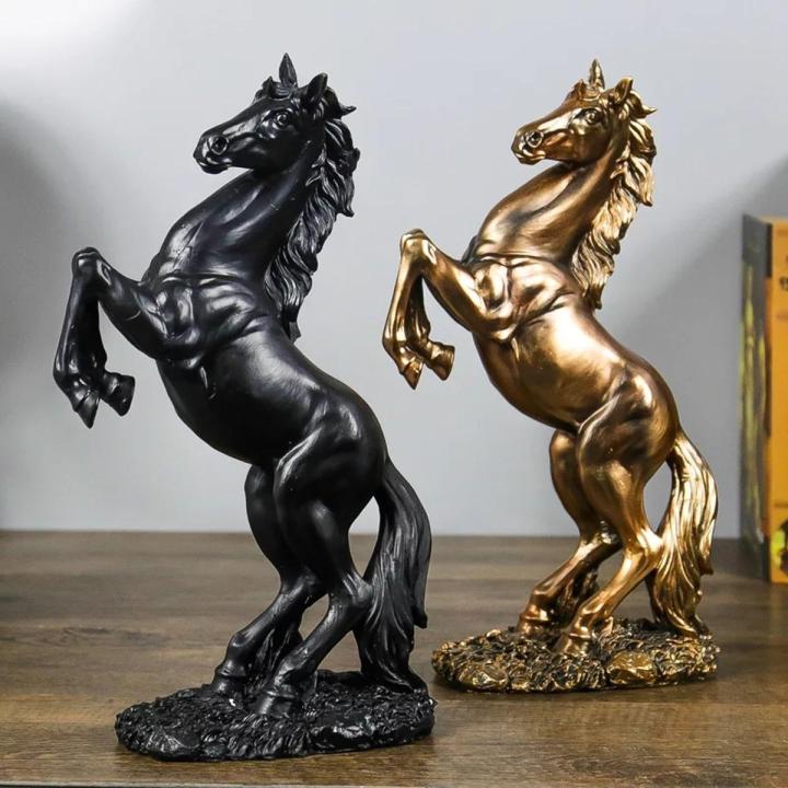 Modern Horse Statue Animal Sculpture Home Office Ornaments Figure Collection
