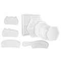9 Pcs Silicone Mold Hand Craft Epoxy Resin Mold, 5 Pcs Coaster Silicone Mold & 4 Pcs Comb Series Mold. 