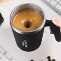 Auto-Stir QuickMix Coffee Mug Stainless Steel with Lid. 