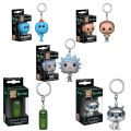 Funko Pop! 2" Rick and MortyMr.Meeseeks Snowball Pickle Rick Keychain Action Figure Keyring Toys model Dolls. 