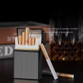 Cigarette Case With Rechargeable Lighter - Portable USB Rechargeable Electric Lighter + 20 Cigarette Case Flameless / Windproof Lighter. 