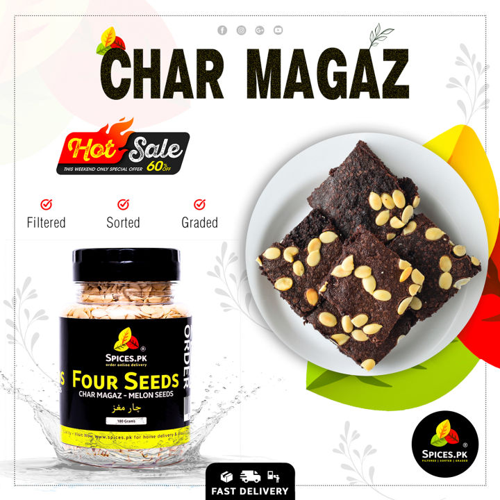 Spices.pk Four Seeds / Char Magaz / Melon Seeds wt.180gm