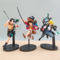 Bandai One Piece Figure Luffy Three Brothers 3PCS/Set Of Sabo Ace Luffy Anime Model Office Decorations Children Collection Gift. 