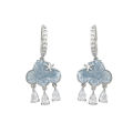 Elegant Cloud Drop Earrings for Women Kawaii Crystal Rain Cloud Earring Aesthetic Cute Zircon Raining Dangle Earrings Jewelry. 