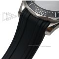 Curved End 20mm Rubber Strap for Omega Seamaster 300 Replacement Wristband Bracelet Women Men Band Waterproof Watch Accessories. 