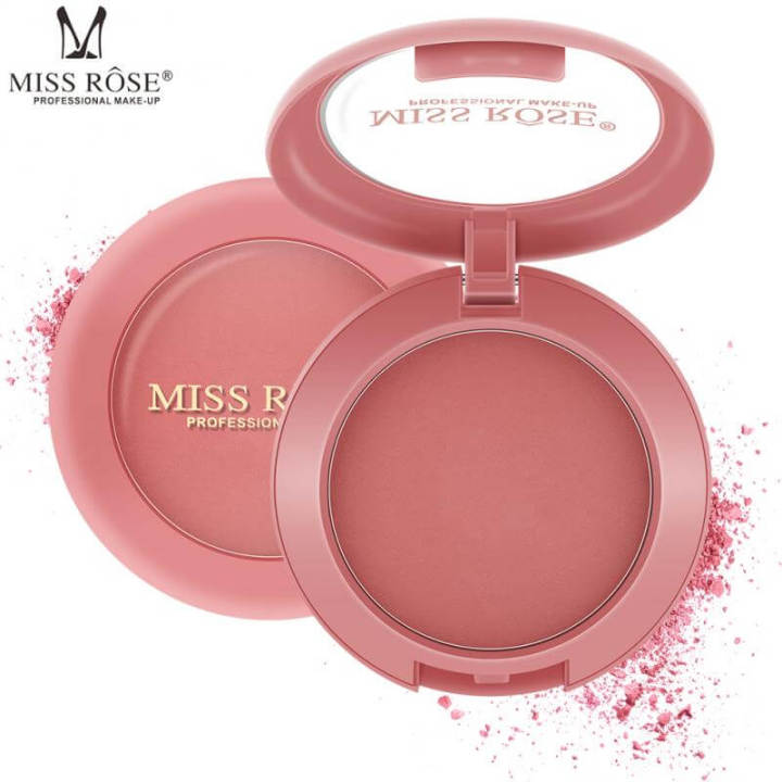 Miss Rose Matte Blush Cosmetics for Women Makeup Face Color Enhancer Long-lasting Natural Look Beauty Product