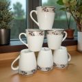 cups for tea pack of 6, Cups for Tea, Cusp 6 Pcs Set, Cup, Cups, Mugs, Mugs for Coffee, Tea Set, Tea Cup, Tea Cups Set of 6, Ceramic Mug, Ceramic Cups | Stylish Cups and Mugs for Coffee & Tea | Durable Ceramic Cup Set for Home, Kitchen & Gifting (200ml). 
