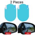 2 Pieces Car Side Mirrors Anti Fog Film 100mm x 150mm Size, Car Rear view Rainproof mirror film, Anti-Glare Side Mirror Window Film. 