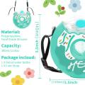 School Travel Girl Anti ML Cartoon Glass Donut Shaped Cup Kids Feeding Cup with Straw 380 Glass Cup, suitable for learning leakage drink bottles. 