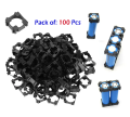 100pcs Single Cell 18650 Battery Holder Spacer Black Plastic Lithium Cell Bracket by Electria. 