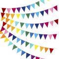 PARTY DECORATION FABRC FLAGS BANNER ( PACK OF 10 FLAGS BANNER ). 