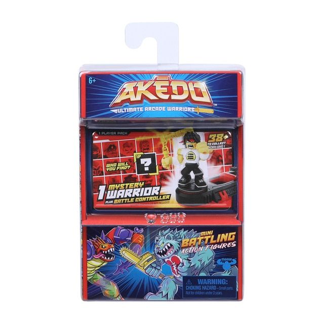 Akedo Arcade Warriors Starter Pack Mini Battling Action Figures Ready Legendary Punch Attack Boy Children39s Toys Gifts