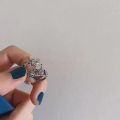 korean ins retro distressed mickey mickey mouse open ring cartoon combination ring adjustable student tide. 