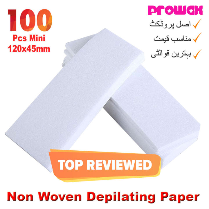 100 Pcs Mini Wax Strips – 45 x 120mm Non-Woven Hair Removal Strips – Raw Strips for Soft Wax – Perfect for Facial & Precision Waxing