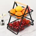 Kitchen Organizer/ Fruit Basket/ Vegetable Stand/ Kitchen Counter Rack/ Multi-Purpose Kitchen Organize/ 2 and 3 Tier Fruit Basket & Vegetable Stand In Black Color. 