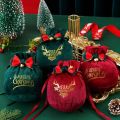 Santa Sacks Cloth Gift Bag Candy Handle Bag Christmas Tree Decorations For Home Table New Year 2023 Red Noel Xmas Presents. 